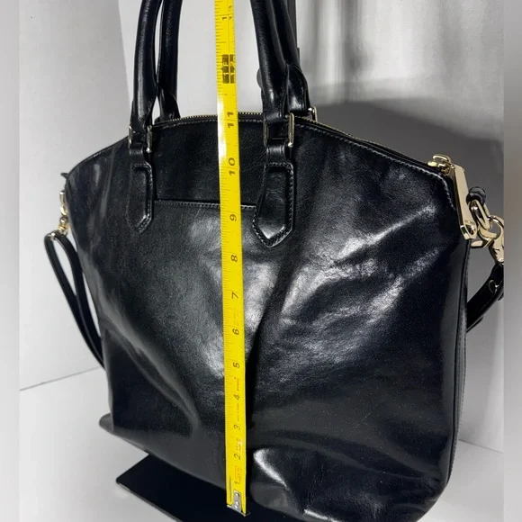 Brahmin Duxbury Satchel Black Charleston Leather Zip Top handle crossbody - Picture 4 of 14